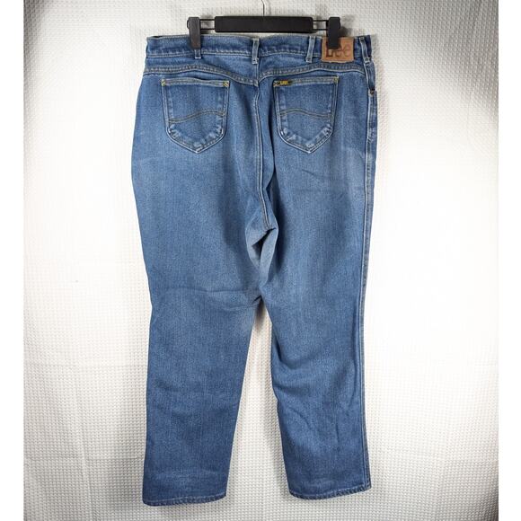 Lee Riders 38x32 Jeans Men Blue Denim Straight Fit Vintage USA Mid Rise 80s 90s - Picture 2 of 5